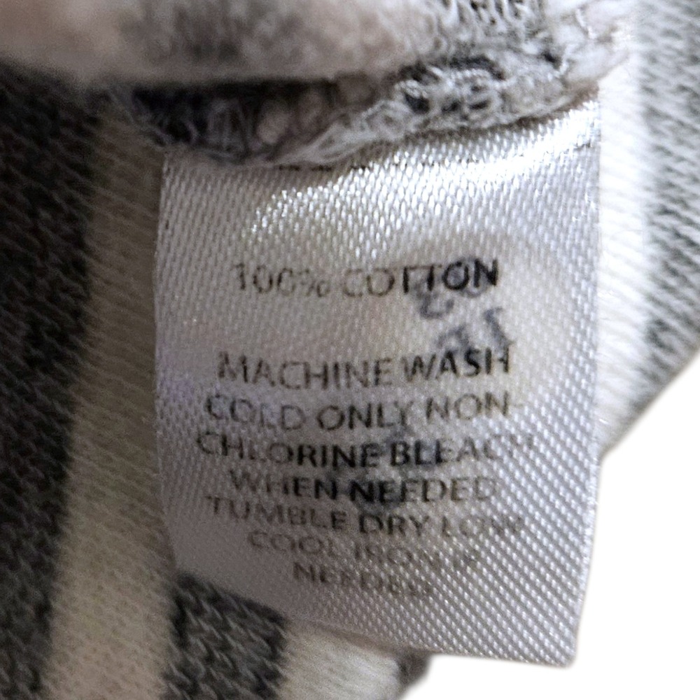 LOFT Striped Zip Shoulder Long Sleeve Top Gray White Size Small Casual - Picture 12 of 13
